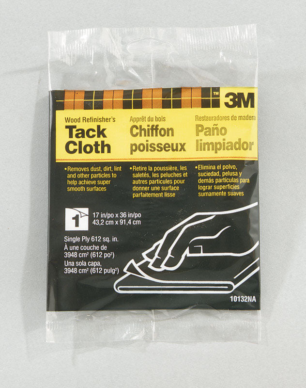 3M Tack Cloth, 17 x 36-in, Single Ply, 1 Per Pack 10132NA
