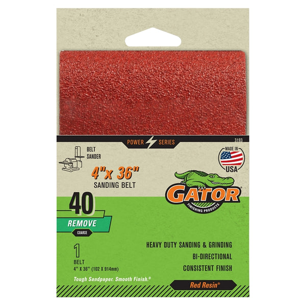 ALI INDUSTRIES 3193 40 Grit Sand Belt, 4-Inch x 36-Inch