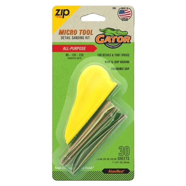 Gator MicroZip Sander Kit, Assorted Grits 7800
