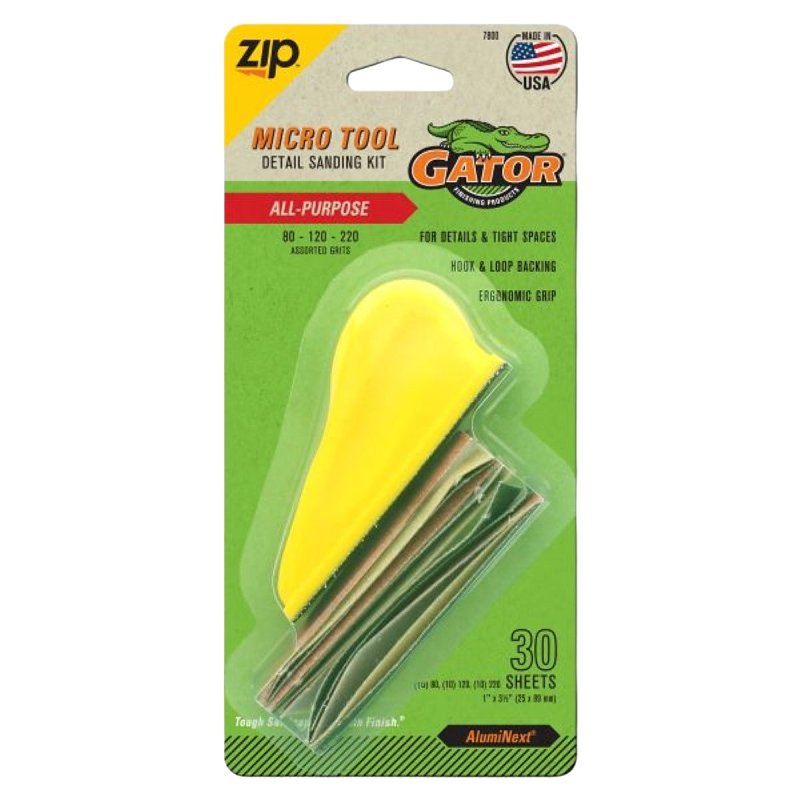 Gator MicroZip Sander Kit, Assorted Grits