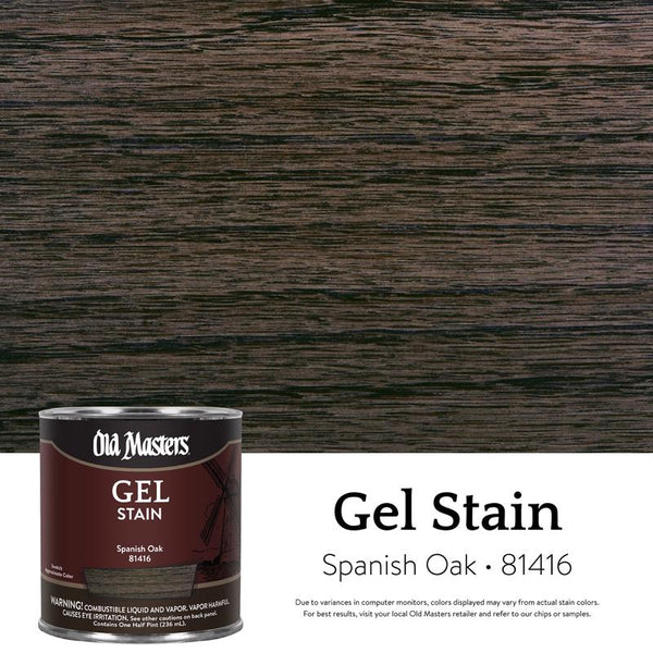 Old Masters Semi-Transparent Spanish Oak Oil-Based Gel Stain 0.5 pt. 81416 (6-Pack)