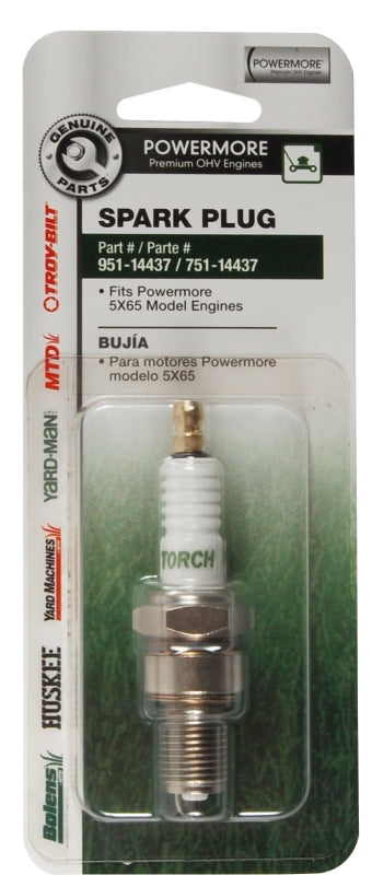 Troy-Bilt Original Equipment 13/16 in. Spark Plug for Walk-Behind Mowers with Premium OHV Engines, OE# 951-14437, 751-14437 490-250-M014
