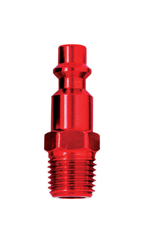 Tru-Flate Tru-Match Aluminum I/M Style Plug 1/4 in. Male 1 pc. - Case of: 10; Each Pack Qty: 110
