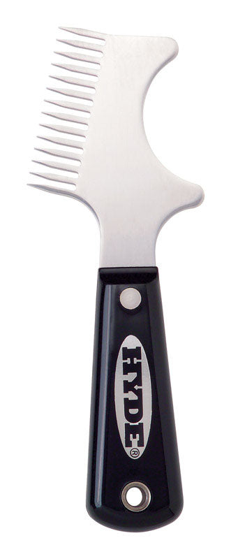 Hyde 7 in. L x 2-1/2 in. W Stainless Steel Brush and Roller Cleaners Black