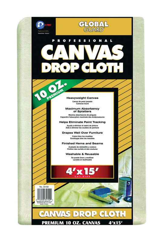 Premier 4' x 15' Premium Canvas Drop Cloth 10 oz, 34150