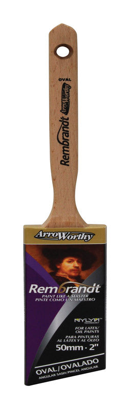 6420-2 2" Rembrandt Angle Sash Semi-Oval Brush - Polyester