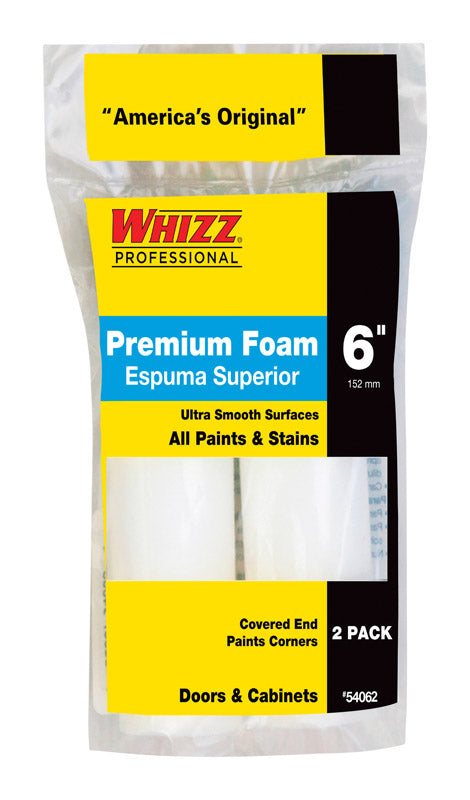 WHIZZ , 6 inches, White Paint Roller Cover 54062