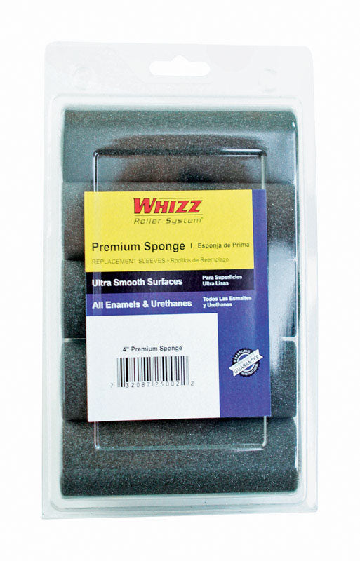 Whizz 25002 4" Premium Black Concave Foam Mini Roller 10Pk - 10ct. Case