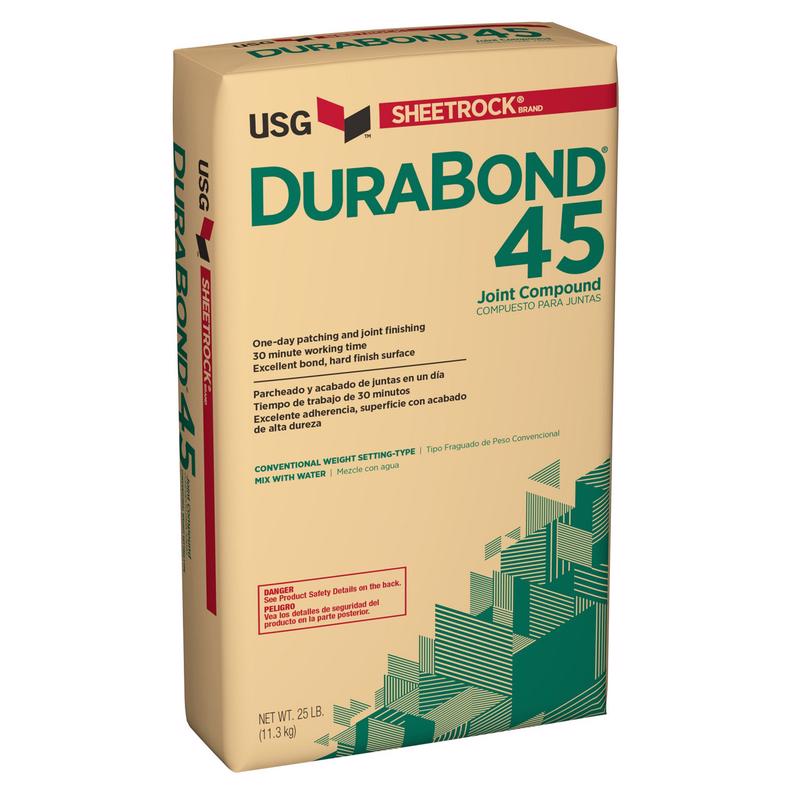 USG Series 381110060 25Lb Bag Durabond 45 Min Joint Compound Powder, 25 lb,