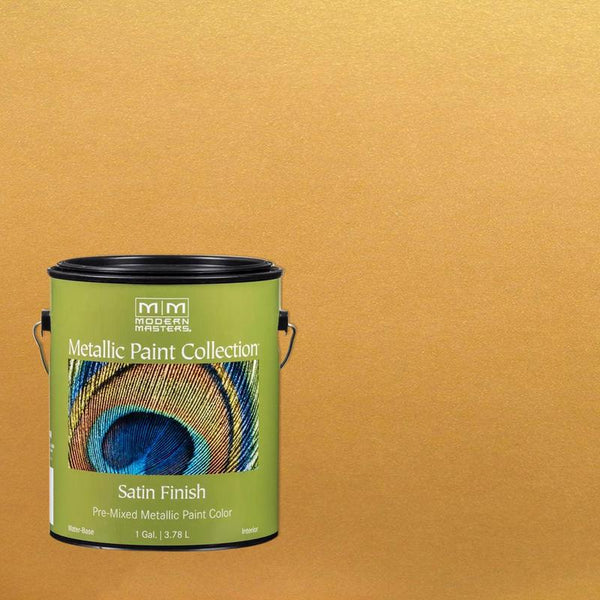 1 gal Modern Masters ME660 Pharaohs Gold Metallic Paint Collection, Satin Water-Based Decorative Metallic Paint ME660GAL