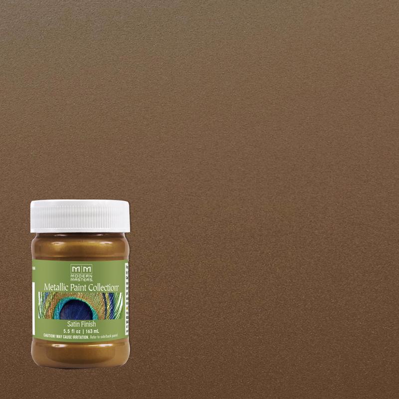 6 oz Modern Masters ME238 Blackened Bronze Metallic Paint Collection, Satin Water-Based Decorative Metallic Paint