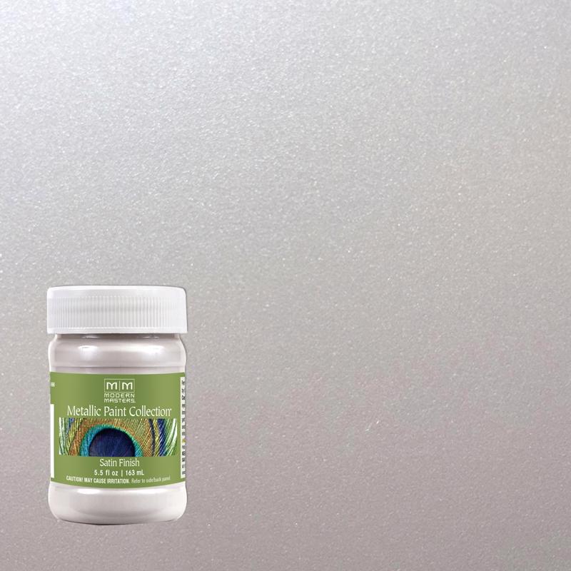 6 oz Modern Masters ME705 Oyster Metallic Paint Collection, Satin Water-Based Decorative Metallic Paint