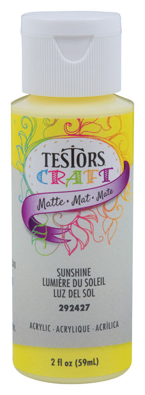 TESTOR 292427A 2 oz Sunshine Matte Acrylic Paint,Sun