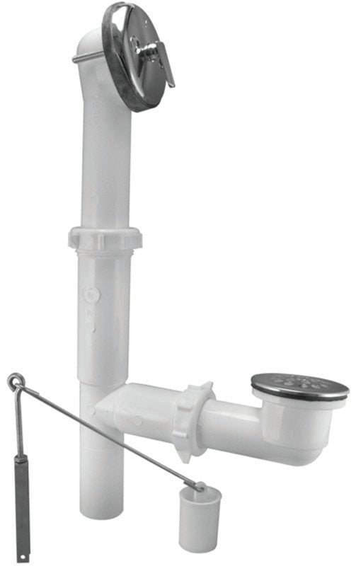 plumb pak corporation 64w-k White, Plastic Trip Lever Bath Drain Assembly