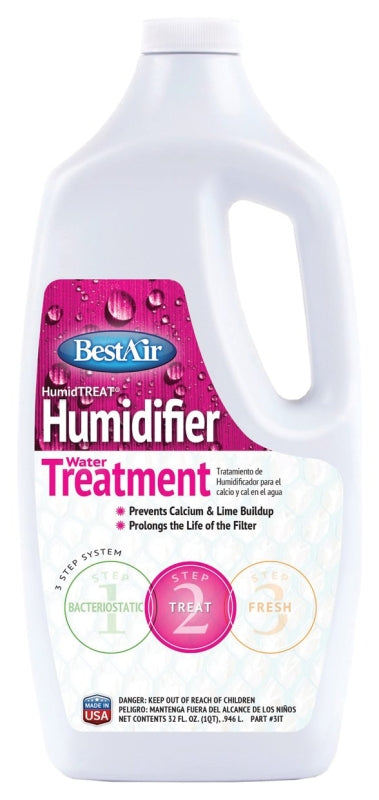 BestAir 1T, Humiditreat Extra Strength Humidifier Water Treatment, 32 oz , Pink