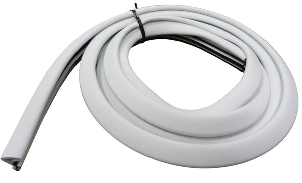 M-D Building Products 43346 81 in. White Premium Rubber Platinum Top and Sides Door Seal for Doors with Kerf/Channel