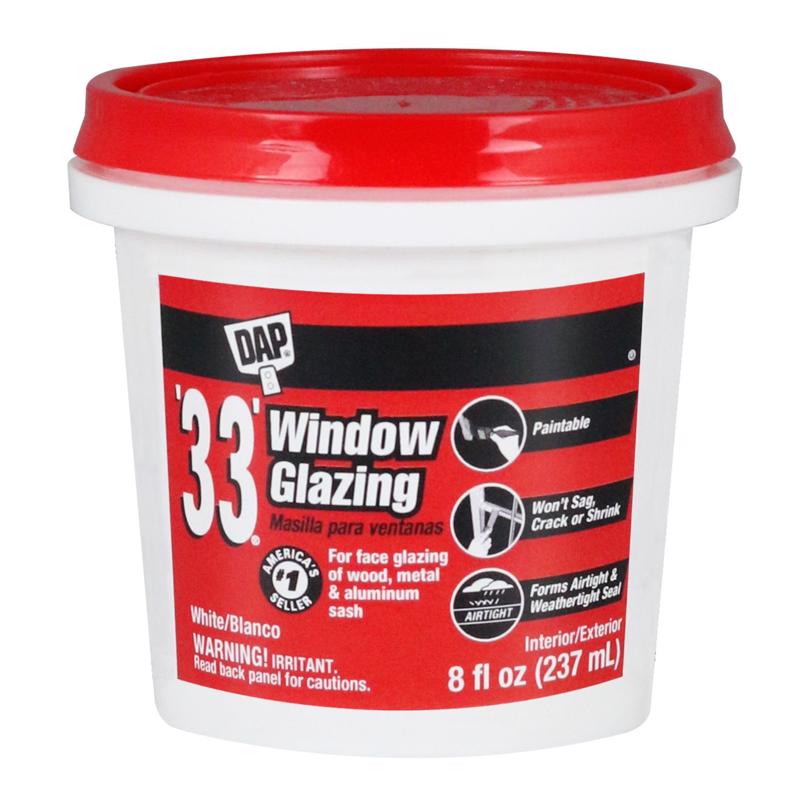 1/2 pt Dap 12120 White #33 Glazing Glazing Compound