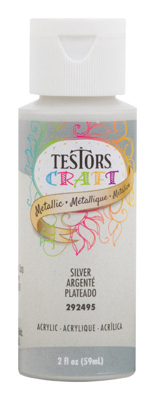 TESTOR 292495A 2OZ Silver Metric Acrylic Paint