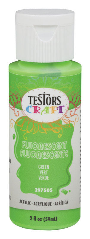 TESTOR 297505 2OZ Green Fluorescent Acrylic Paint