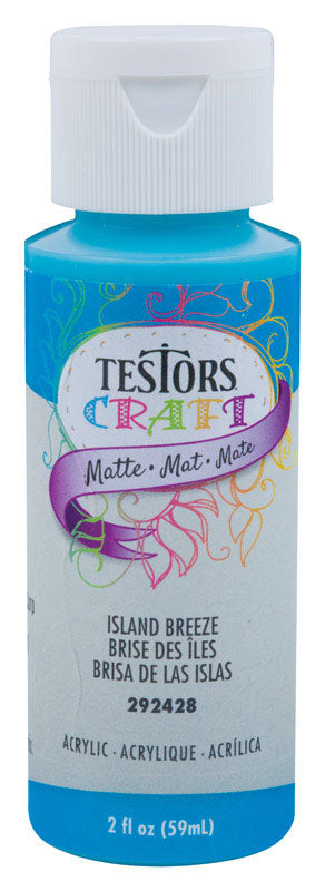 Testors 2 Oz. Acrylic Matte Craft Paint, Island Breeze - 1 Each