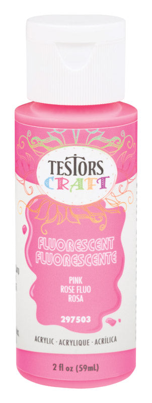 TESTOR PNK 297503 2OZ Pink Fluorescent Acrylic Paint
