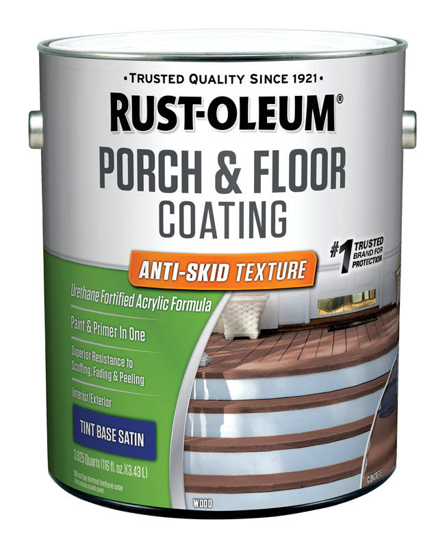 RUST-OLEUM 262367 Gallon Tint Base Satin Porch and Floor Urethane Finish Paint
