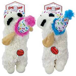 Multipet Lamb Chop with Birthday Hat Dog Toy