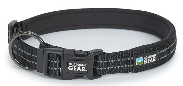 Guardian Gear Reflective Nylon O-Ring Dog Collars (Small, Black) ZA0006 12 30