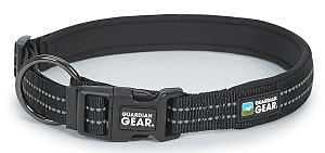 Guardian Gear Reflective Nylon O-Ring Dog Collars (Small, Black)