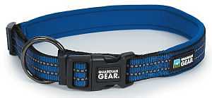 Guardian Gear Reflective Nylon O-Ring Dog Collars (Medium, Blue)