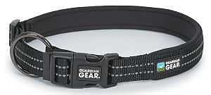 Guardian Gear Reflective Nylon O-Ring Dog Collars (Medium, Black)