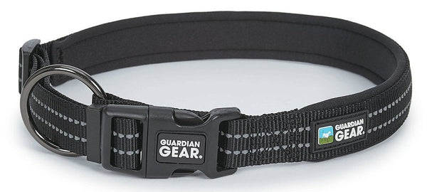 Guardian Gear Reflective Nylon O-Ring Dog Collars (Medium, Black) ZA0006 16 30