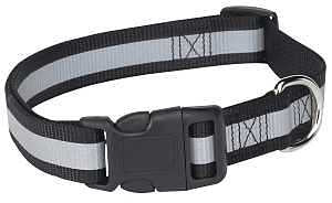 Guardian Gear Reflective Dog Collar, Fits Necks 6" to 10", Black