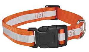Guardian Gear Reflective Dog Collar, Fits Necks 10" to 16", Orange
