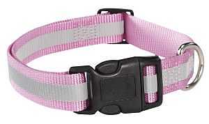 Guardian Gear Reflective Dog Collar, Fits Necks 10" to 16", Pink