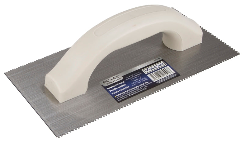 TOOLBASIX PT-150093L Square Teeth Trowel, 4-1/4-Inch x 9-1/4-Inch