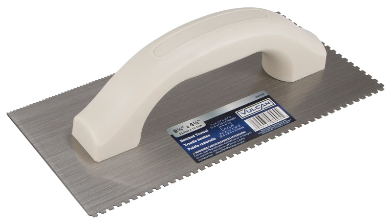 MINTCRAFT PT-150103L Trowel U Notch Teeth, 4.25x9.25-Inch
