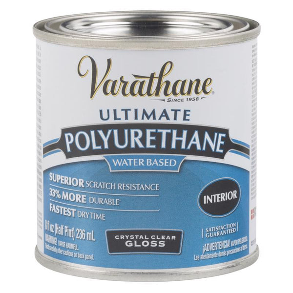 Rust-Oleum Varathane 200061H Water-Based Ultimate Polyurethane, Half Pint, Gloss Finish