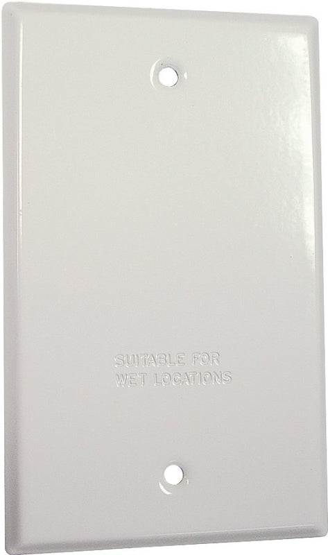 Hubbell-Bell 1 Gang Blank Cover White 5173-6