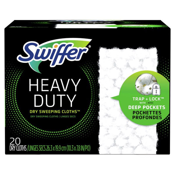 Swiffer Sweeper Heavy Duty Multi-Surface Dry Cloth Refills for Floor Sweeping & Cleaning, 20Count 80374603