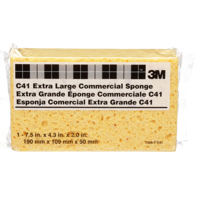 Scotch-Brite 3M Extra Large Commercial Sponges C41 7456-T, 7-1/2" x 4-3/8" x 2-1/16".