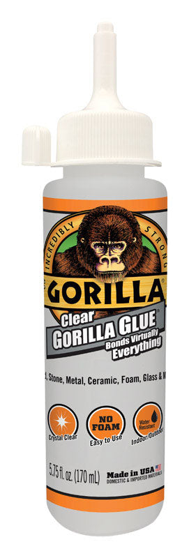 Gorilla Clear Glue, 5.75 ounce Bottle, Clear (Pack of 1),4572502