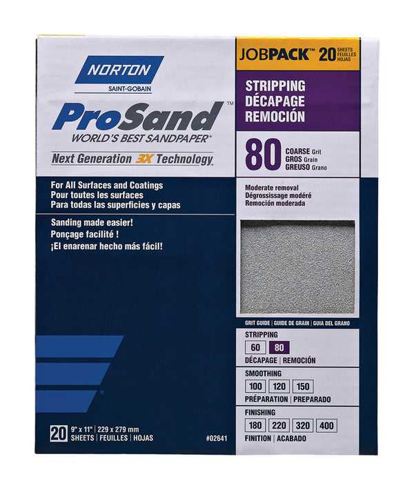 Norton Abrasives - St. Gobain Sndpapr Prosand 9x11 Jobpk 80 07660768174