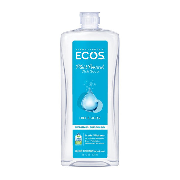 ECOS, Earth Friendly Products Dishmate Detergent and, Free & Clear, 25 Fl Oz 9721/6