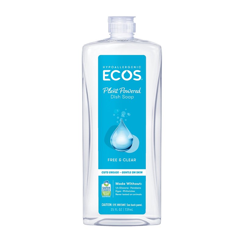 ECOS, Earth Friendly Products Dishmate Detergent and, Free & Clear, 25 Fl Oz