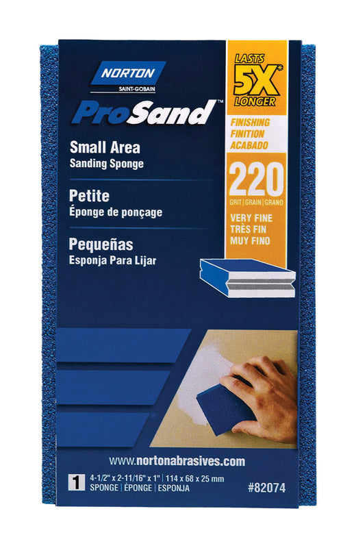 Norton 82074 5X 220 Grit Small Area Sanding Sponge 07660782074