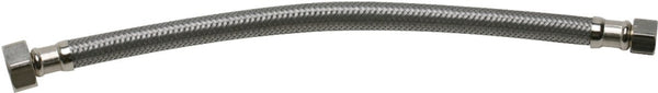 Fluidmaster B1F12 3/8" X 1/2" X 12" Braided Stainless Steel Faucet Connectors