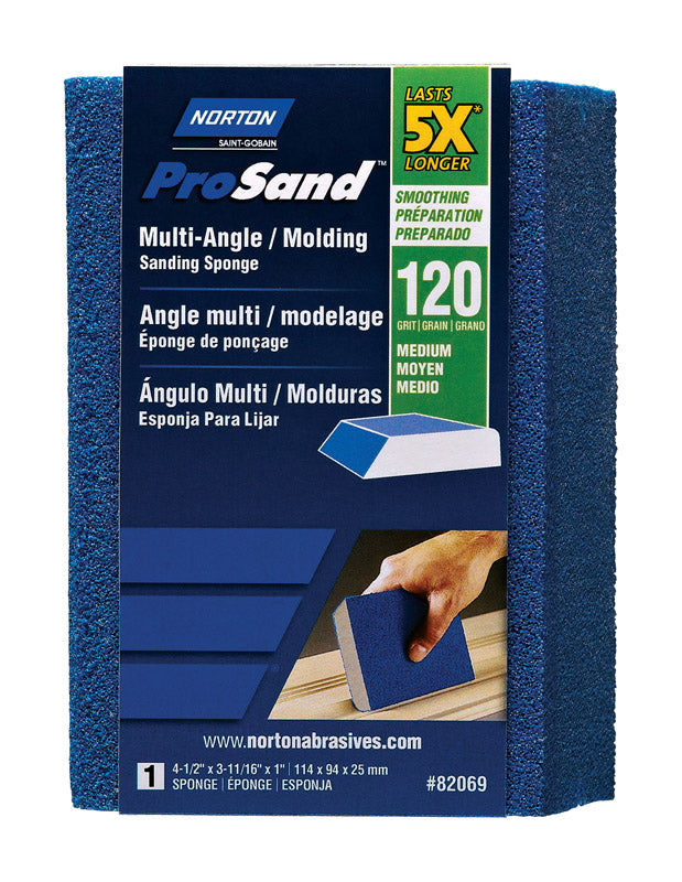 Norton 82069 5X 120 Grit Multi Angle Sanding Sponge