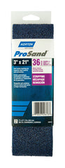 Norton 3X High Performance Portable Sanding Belt, Zirconia Alumina, 21" Length x 3" Width, Grit 36 Extra Coarse (Pack of 2) 07660702228