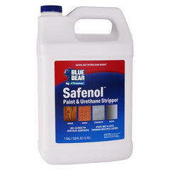 Blue Bear Safenol Paint & Urethane Stripper, Low Odor, Safer, Non-caustic Remover for Paint, Urethane, Enamel & Sealers, Indoor/Outdoor, Clings to Vertical Surfaces (1 Gallon) BBRSS1GEAMWT1